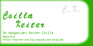 csilla keiter business card